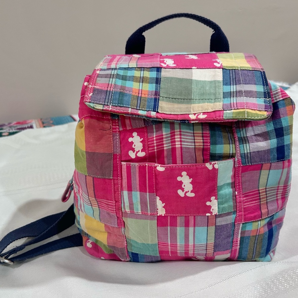 Walt Disney World Resort backpack Mickey patchwork fabric